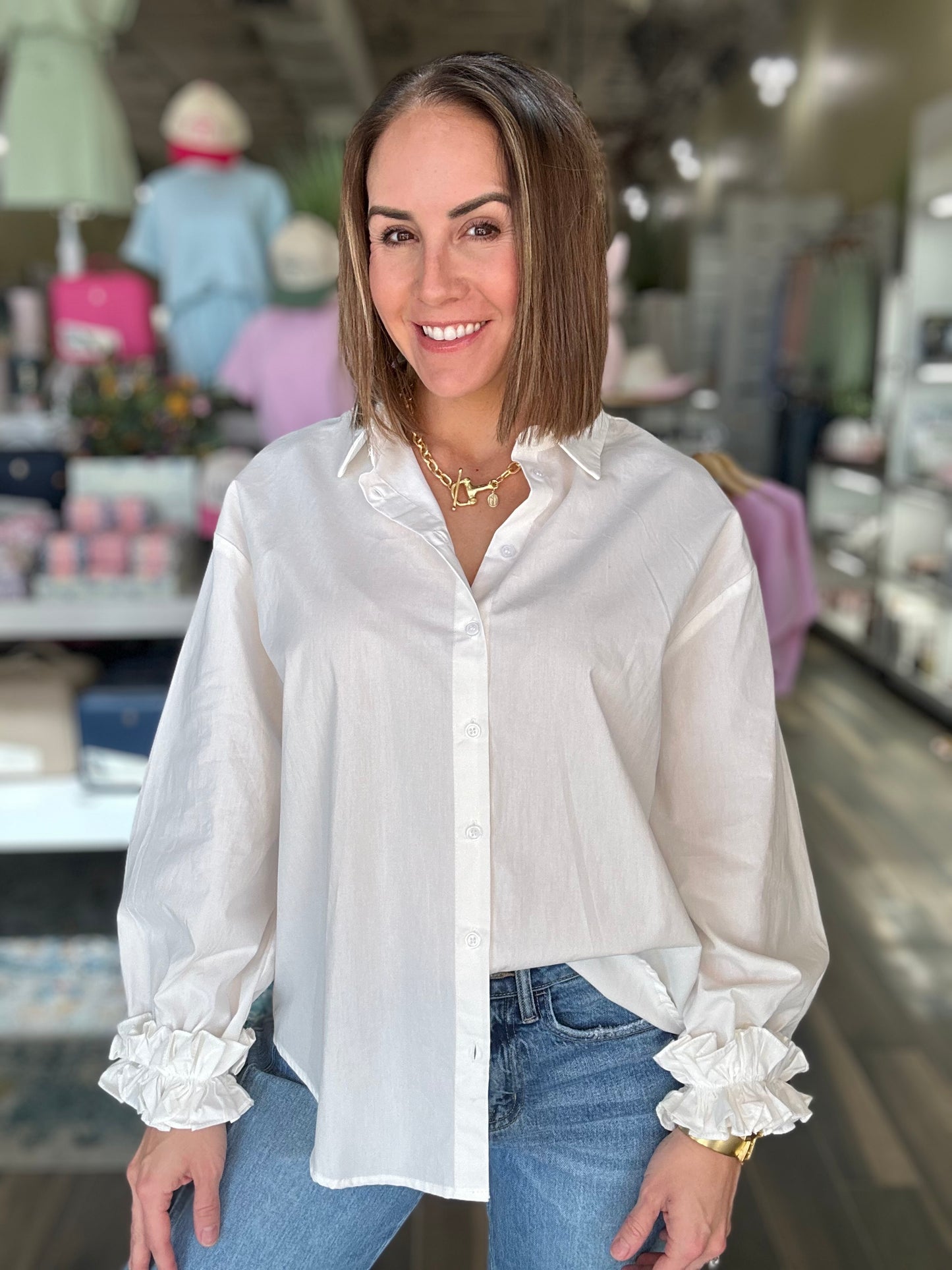 First Class Charm Top in White