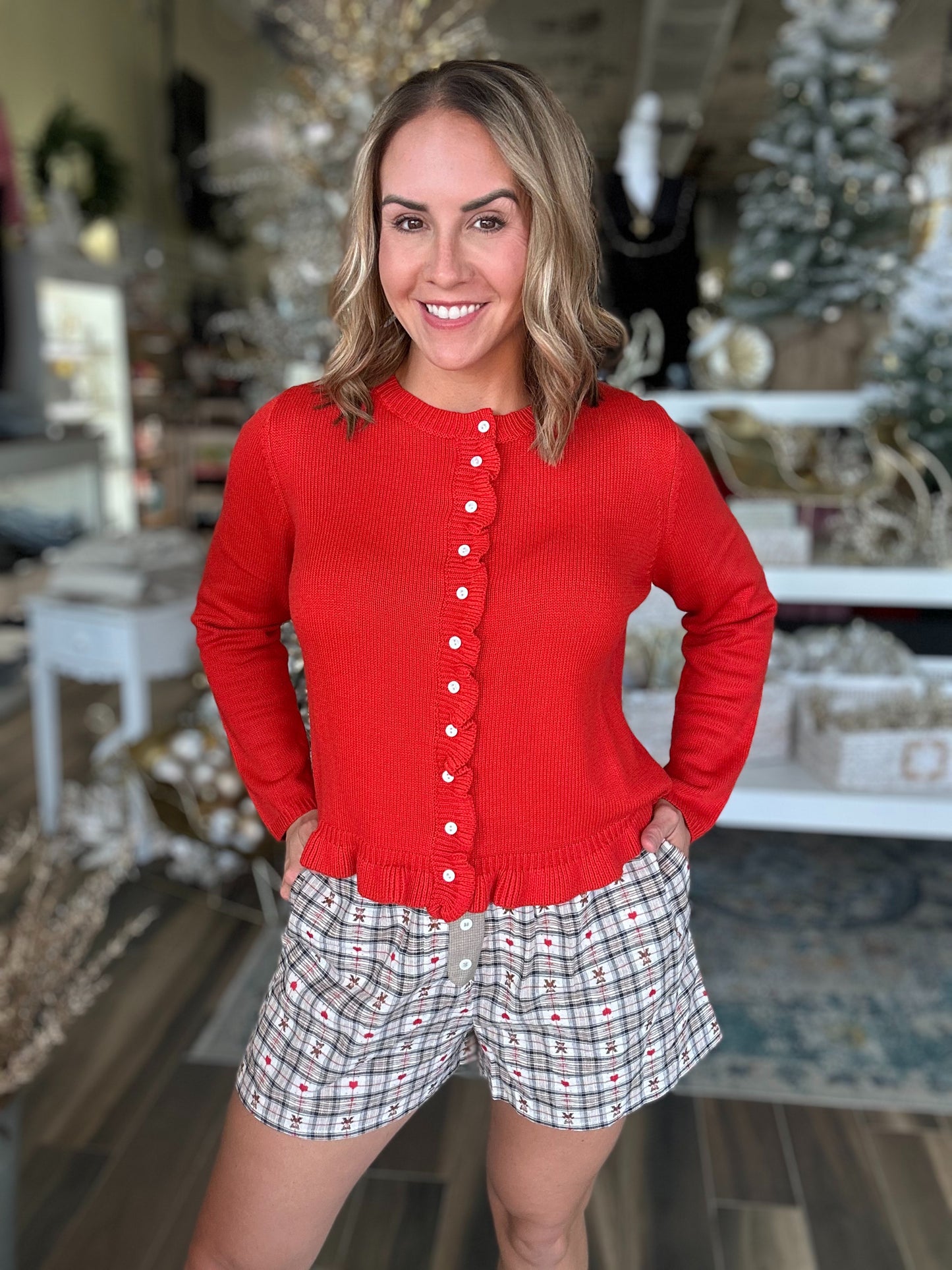 NEW! Holiday Delight Cardigan Style Top