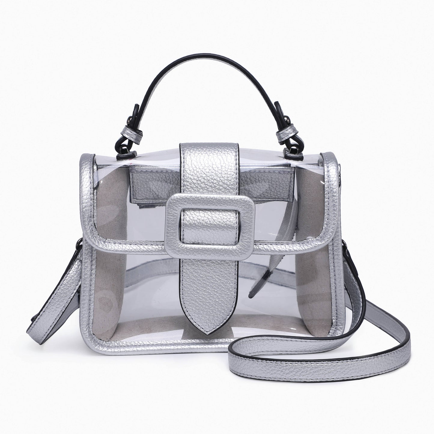 Toni Clear Crossbody in Silver