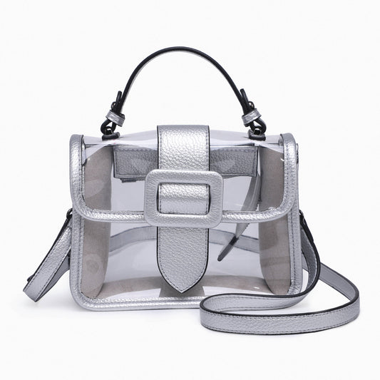 Toni Clear Crossbody in Silver