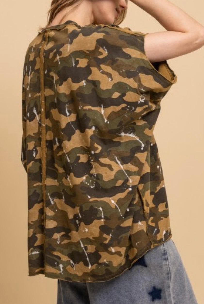 Paint Splash Camo Top