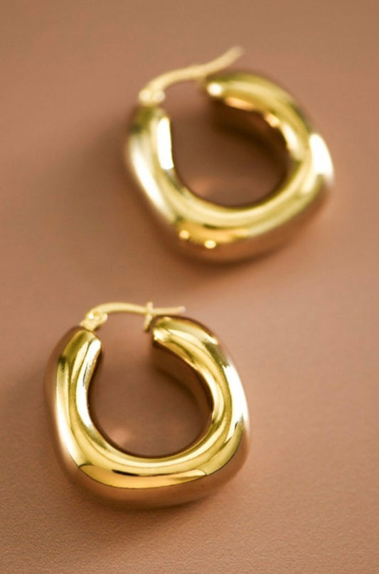 Chunky Gold Hoops