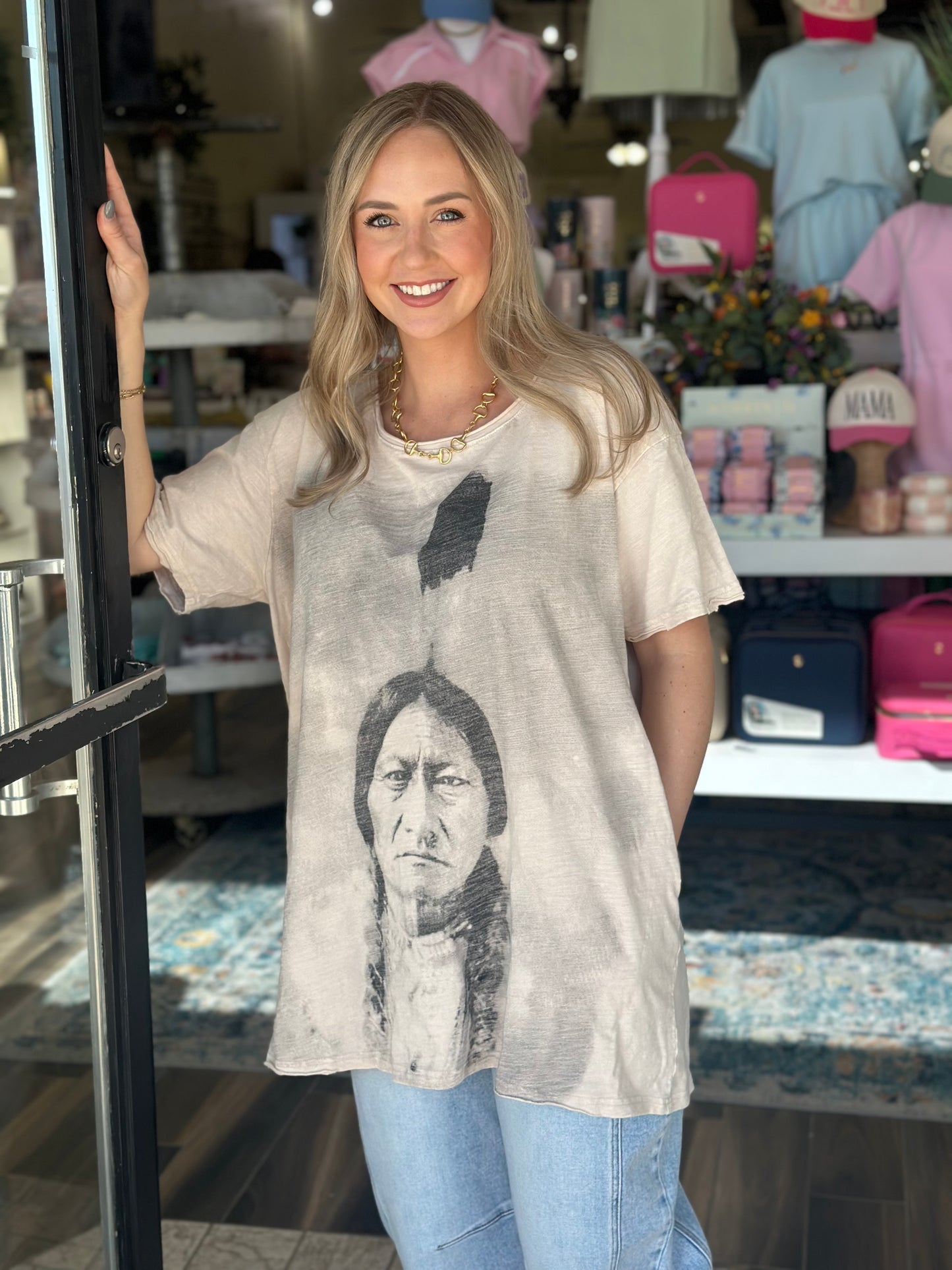 Indian Print Loose Fit Tee