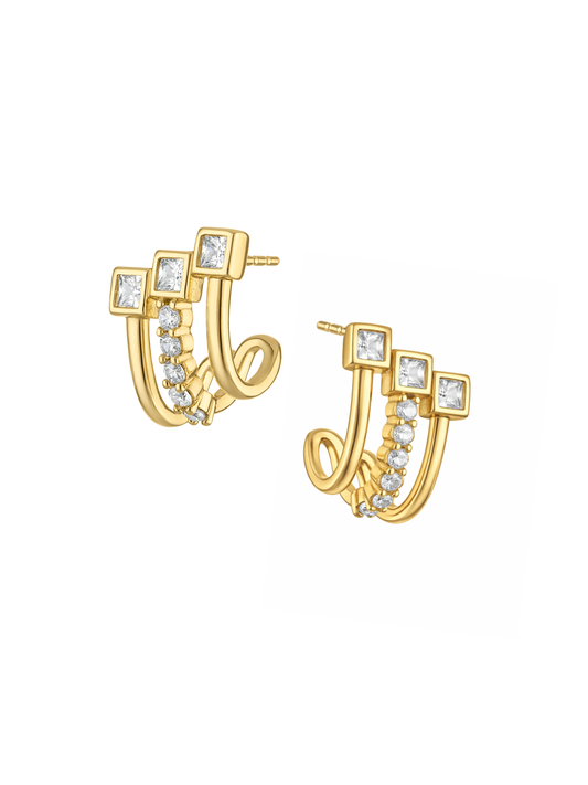 Kinsey Designs Isabelle Triple Stud Hoop Combo Earring