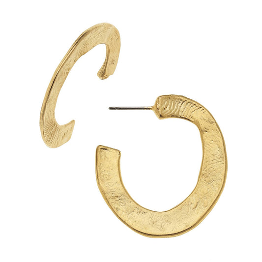 Susan Shaw Small Gold Hoop Earrings