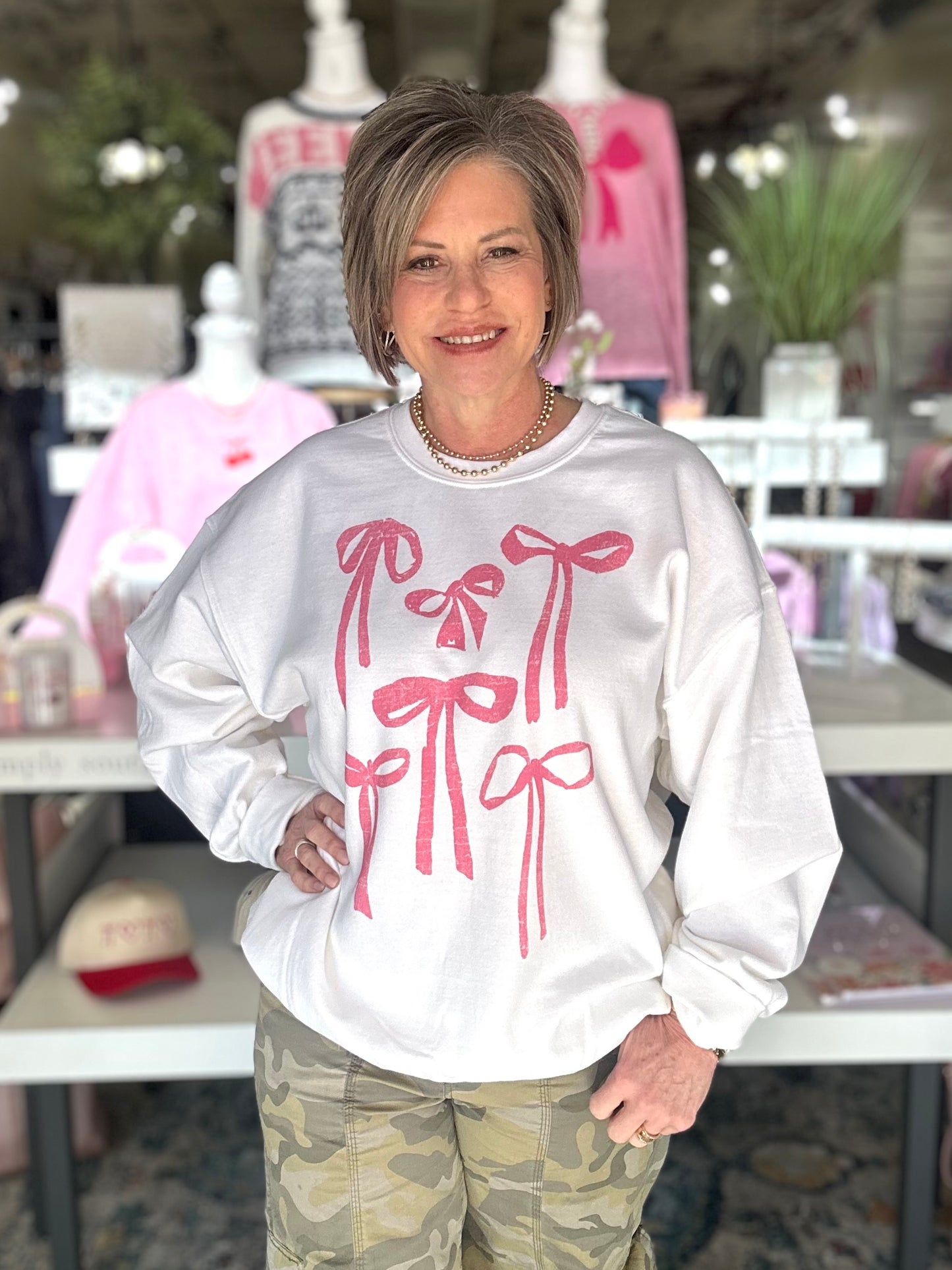 Pretty in Pink Bows Sweatshirt