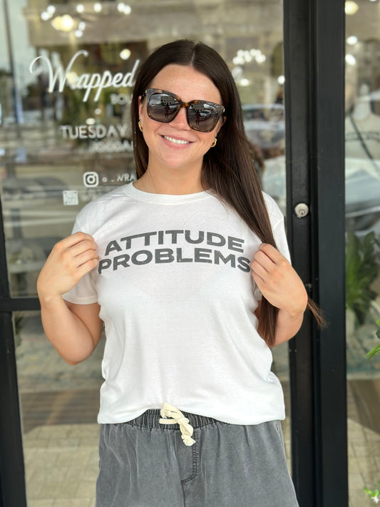 NEW! Attitude Problems Rib Tee in Cream