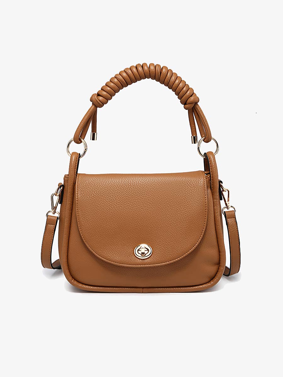 Effie Messenger Satchel Purse in Black