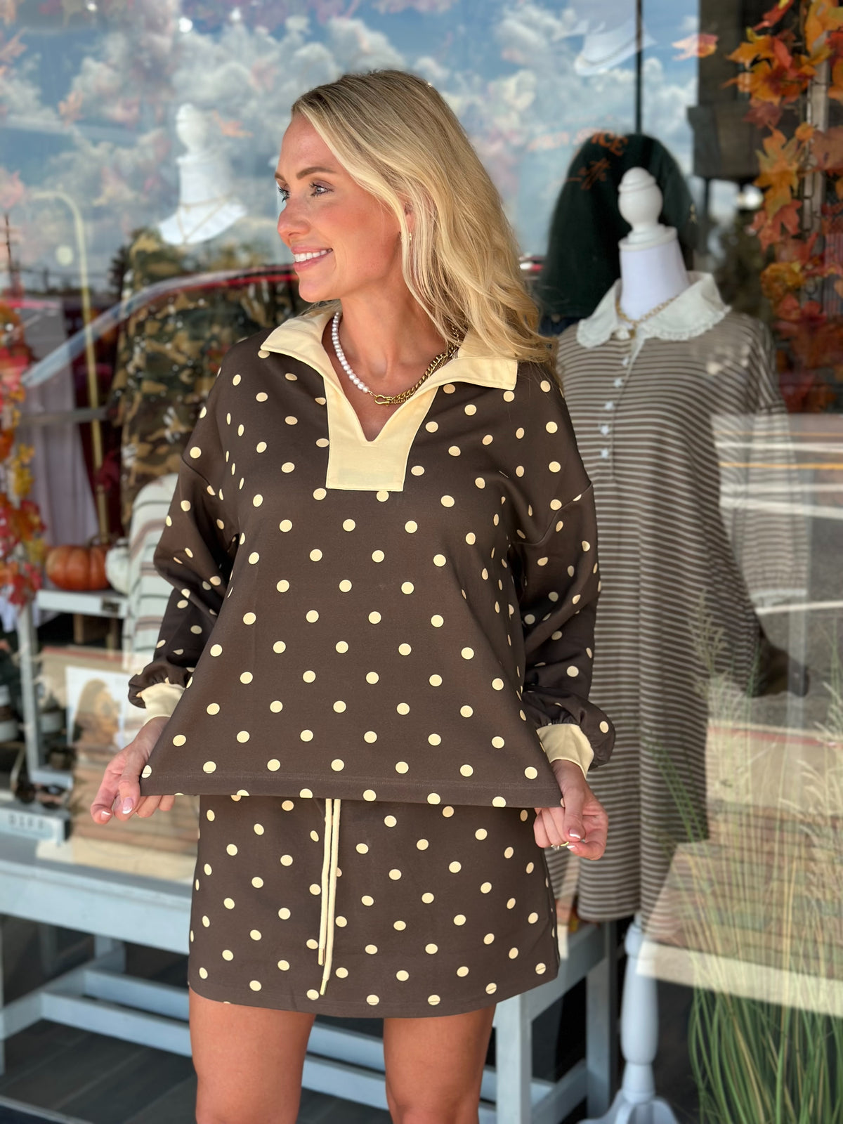 Simple Comfort Polka Dot Skort Set