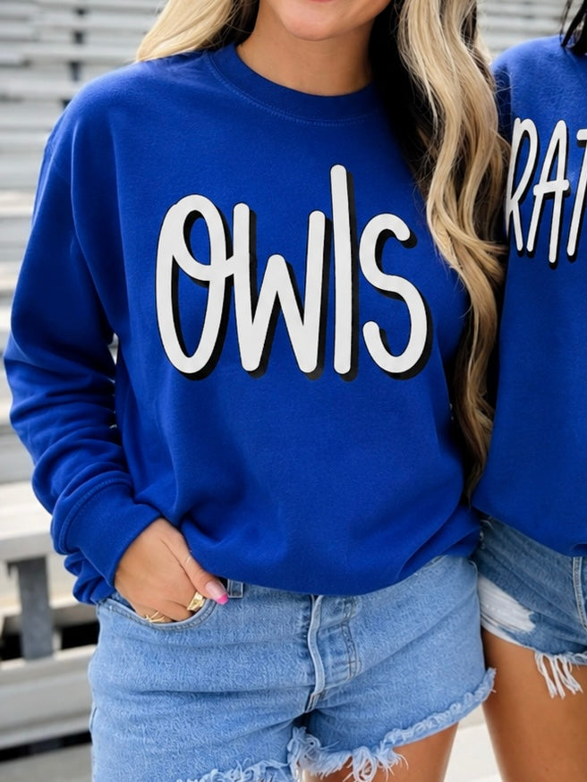 OWLS Pullover Sweatshirt in Royal