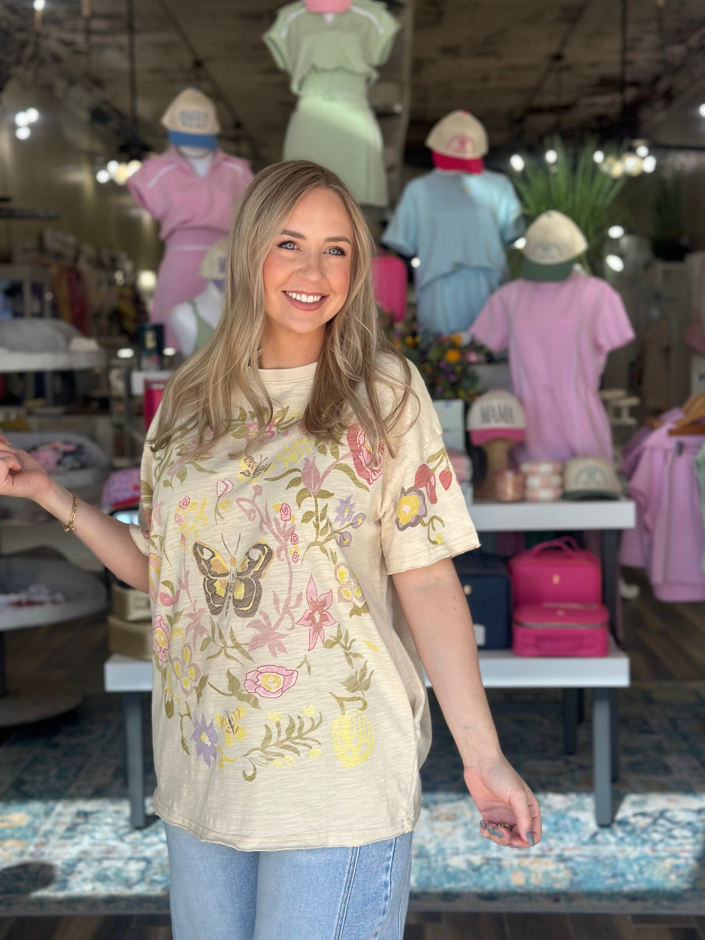 Butterfly Garden Oversized Tee