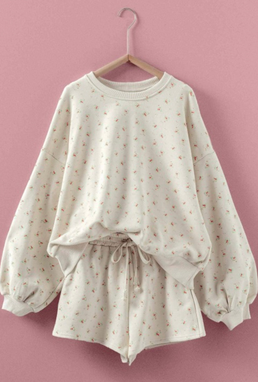 Delicately Floral Shorts Set