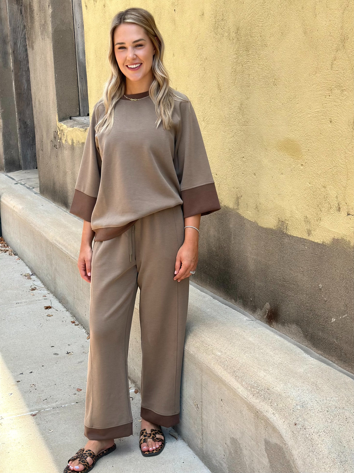 Easy Going Pant Set in Mocha