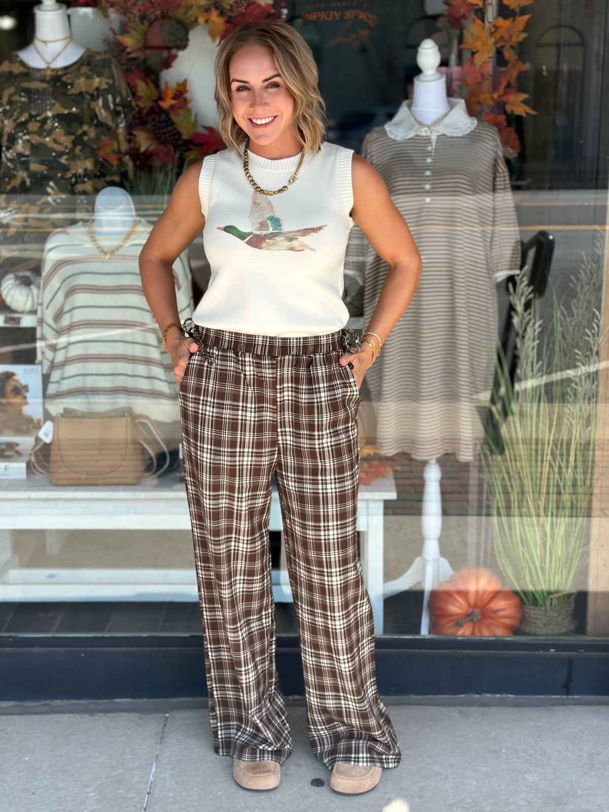 Autumn Hues Plaid Pants