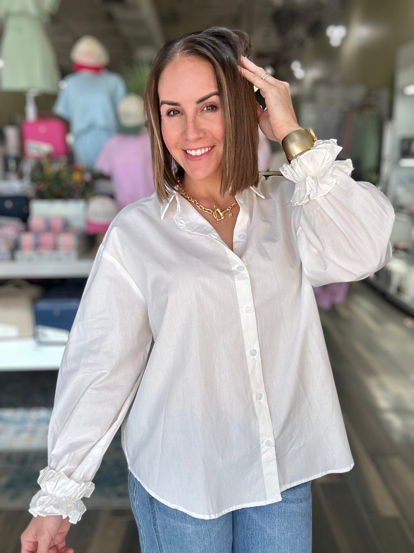 First Class Charm Top in White