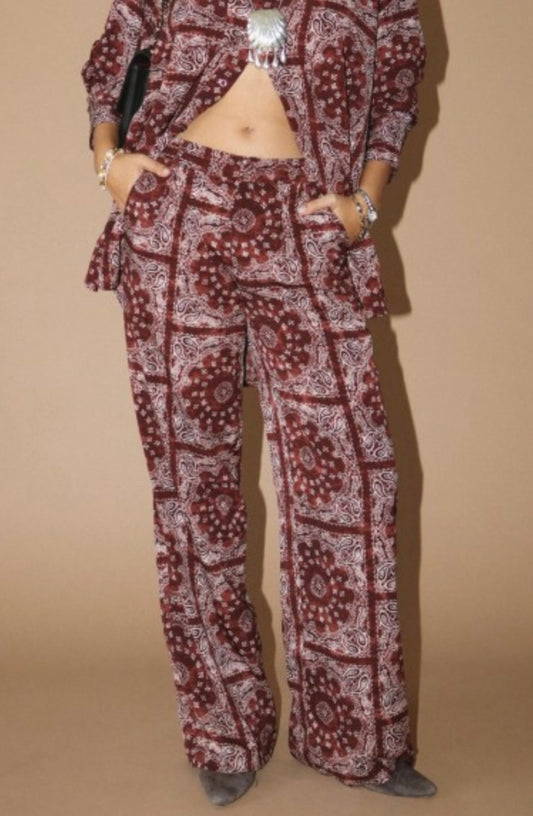 Perfect Paisley Print Trouser Pant