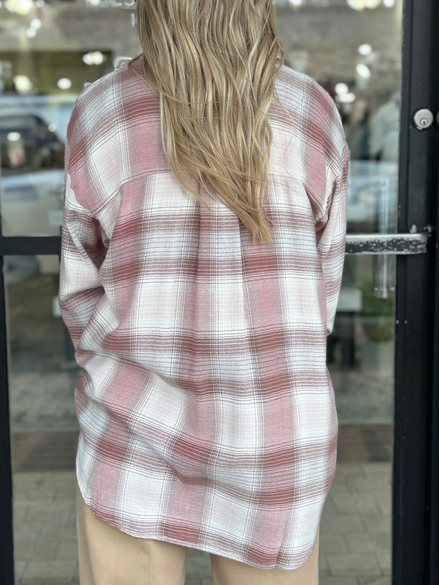 NEW! Retro Plaid Flannel in Pink