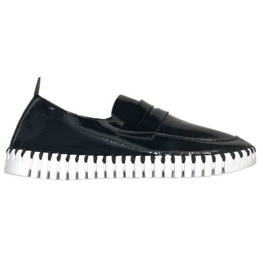 Ilse Jacobsen Black Patent Sneaker