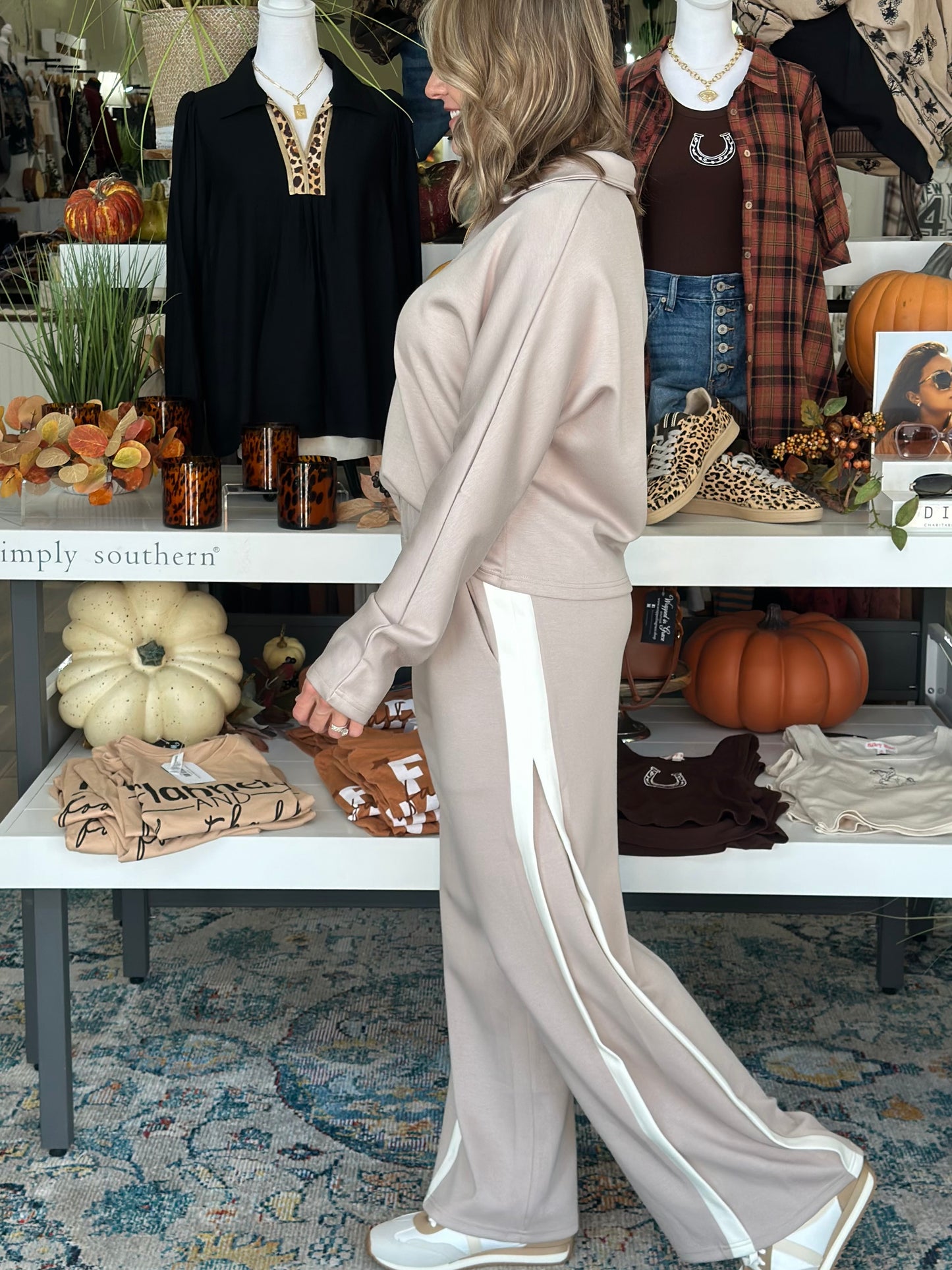 NEW! Keep Composure Pant Set in Taupe