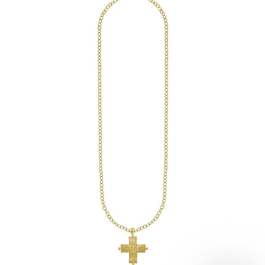 Susan Shaw Long Jerusalem Cross Necklace