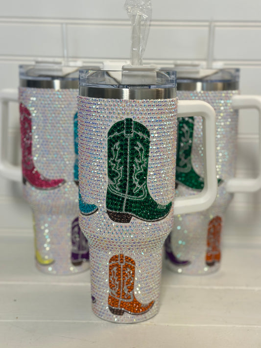 Scootin' Boogie Rhinestone Tumbler