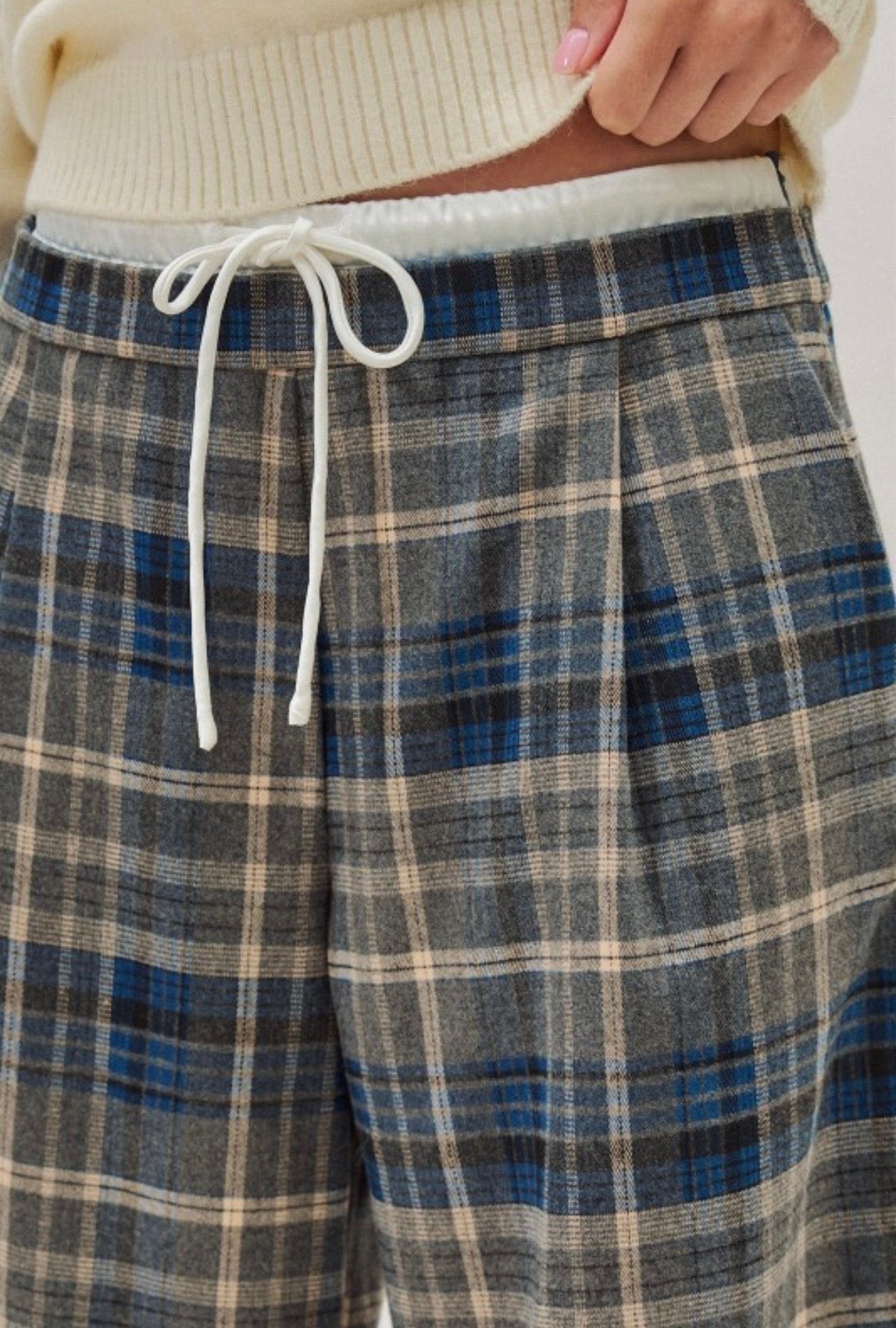 Calm Energy Plaid Drawstring Pants