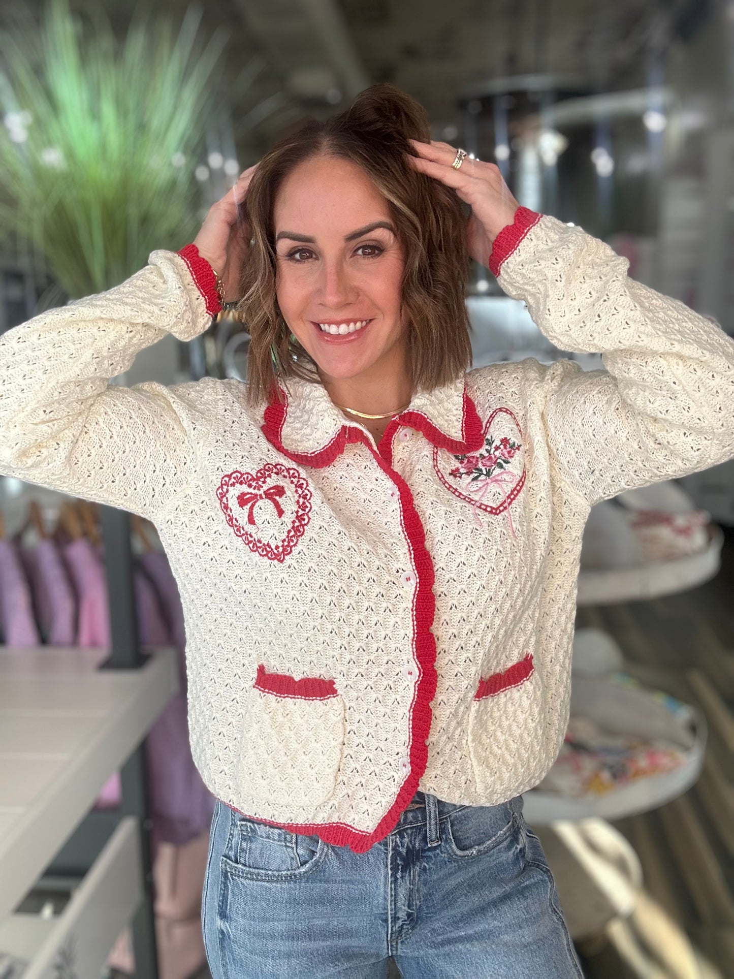 Lots of Love Crochet Cardigan Top