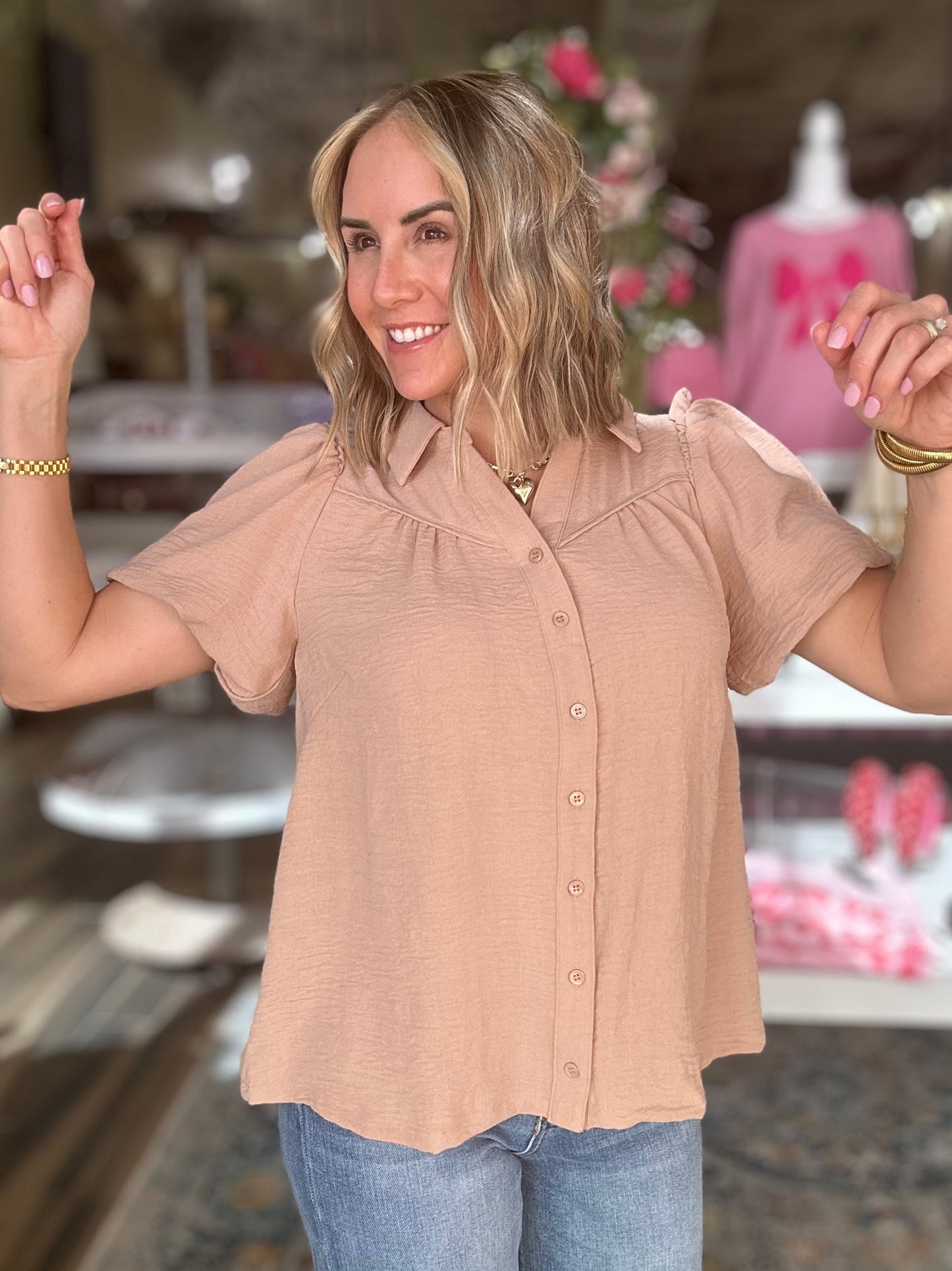 Effortless Style Top in Taupe