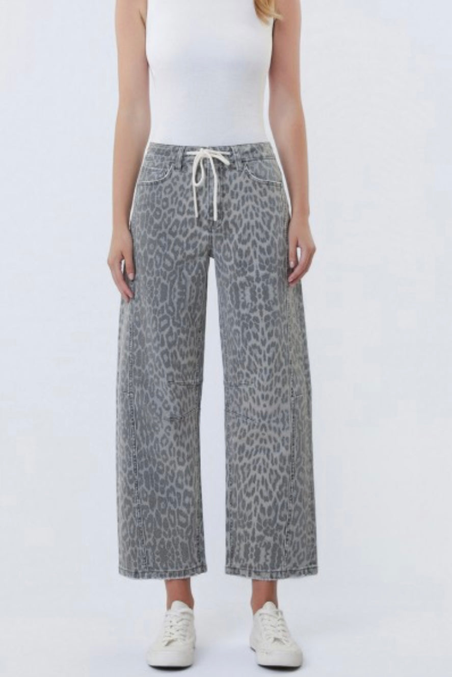 Kate Leopard Barrel Jean by Vervet