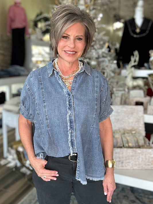 NEW! Casually Yours Denim Top