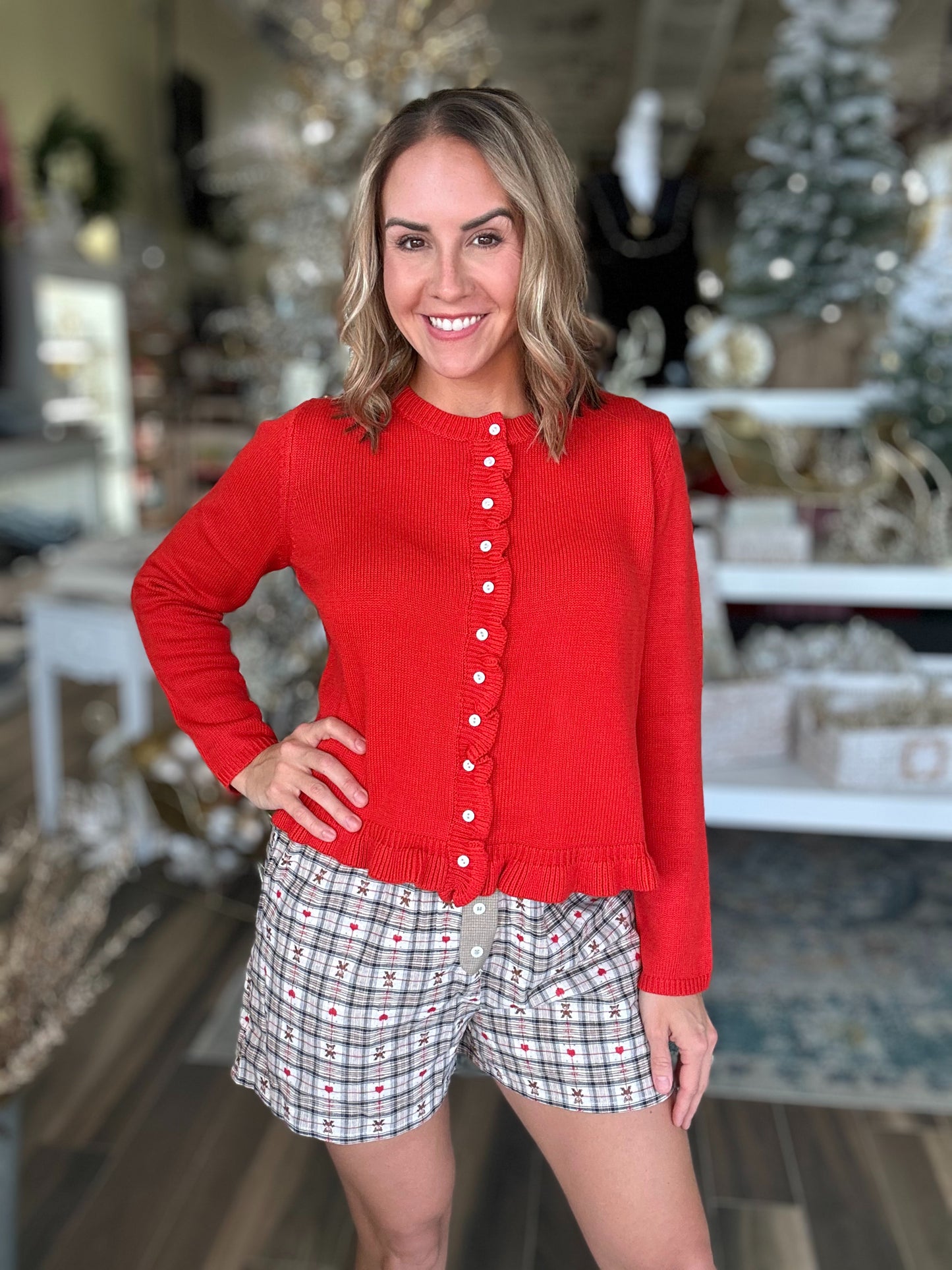 NEW! Holiday Delight Cardigan Style Top