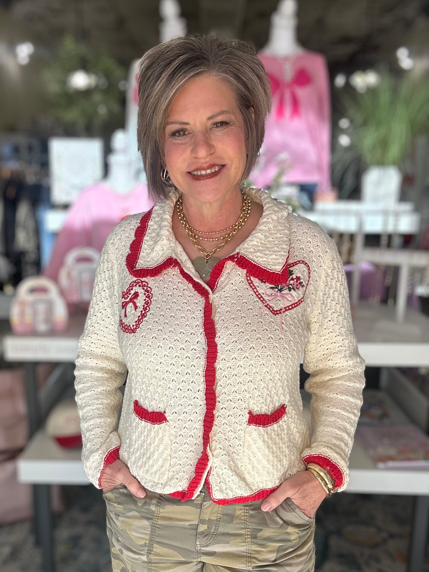 Lots of Love Crochet Cardigan Top