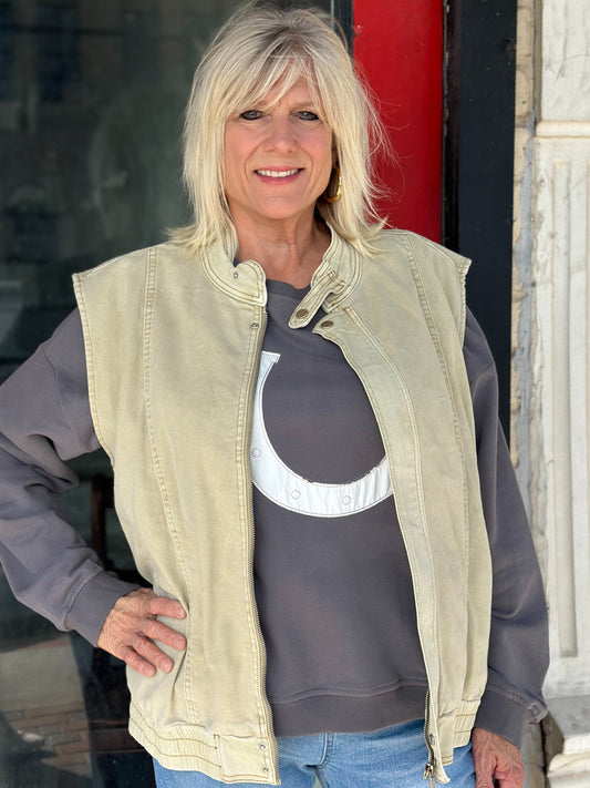 NEW! Cedar Creek Cutie Vest in Sandstone