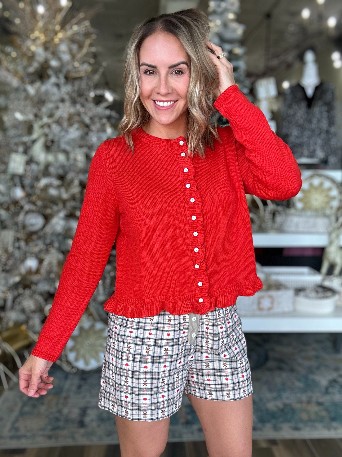 NEW! Holiday Delight Cardigan Style Top