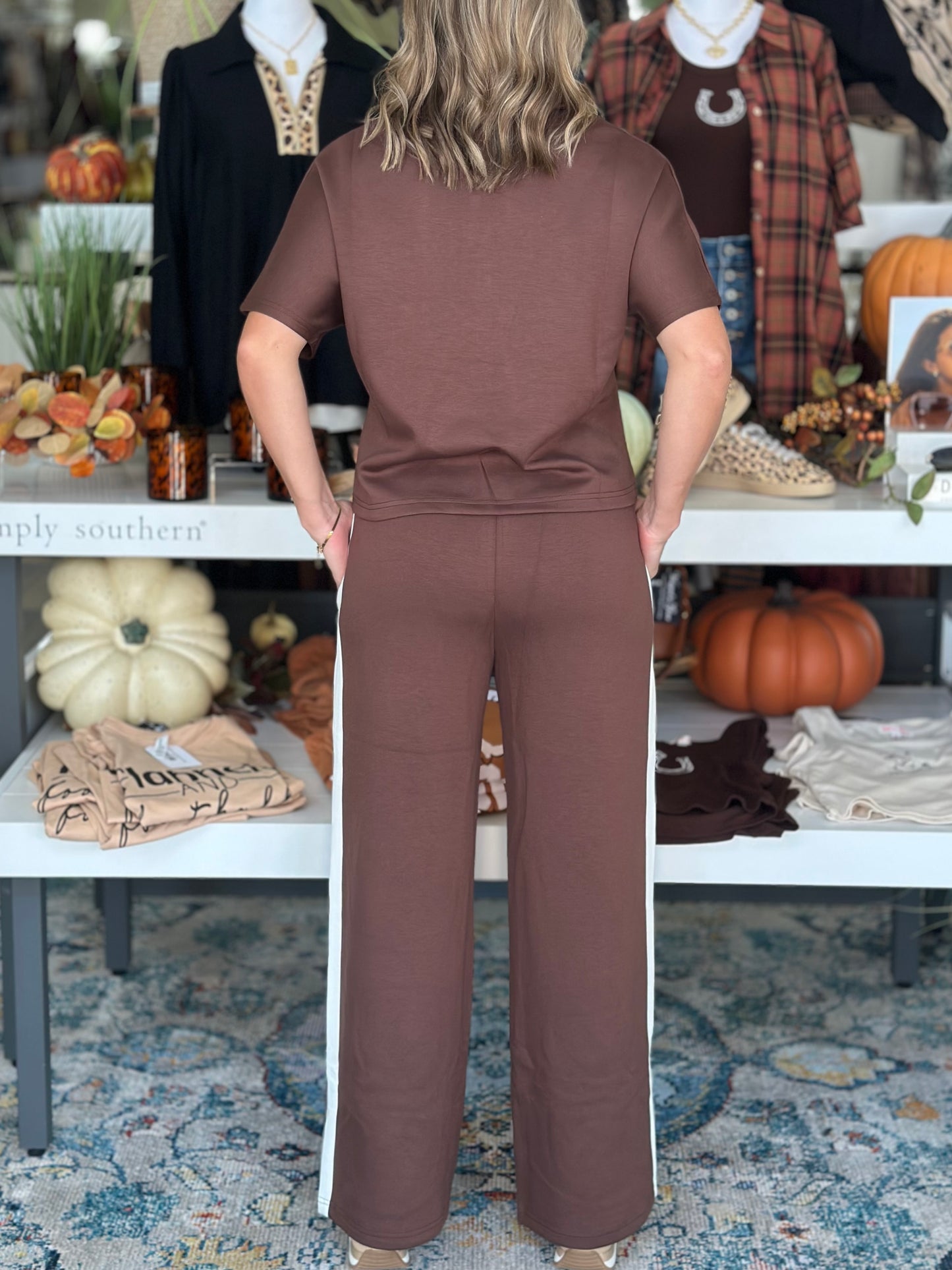 NEW! Classic Comfort Pant Set in Cocoa