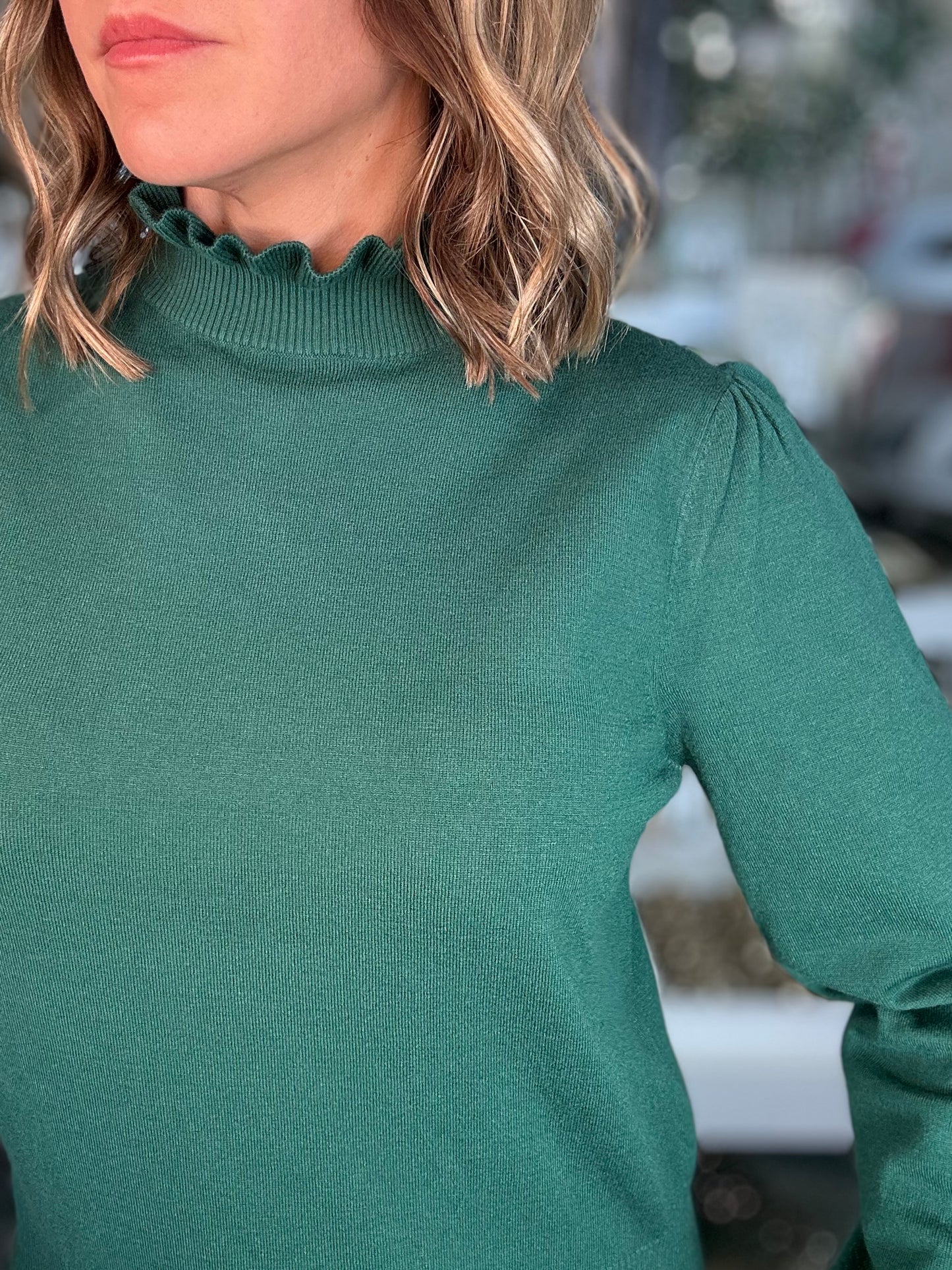 Easy To Style Sweater Top in green