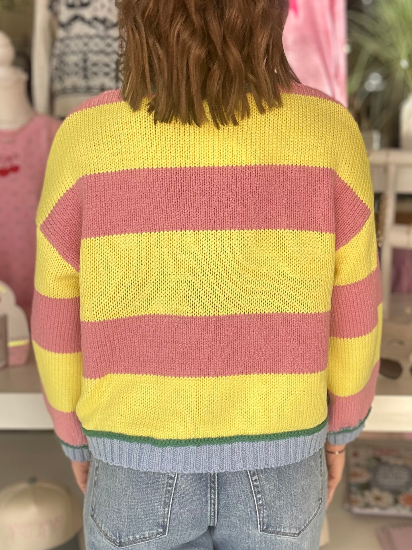 Pink Lemonade Striped Sweater