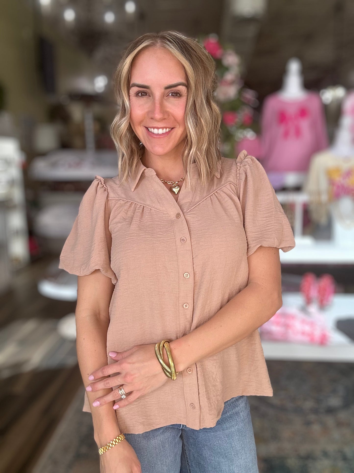 Effortless Style Top in Taupe