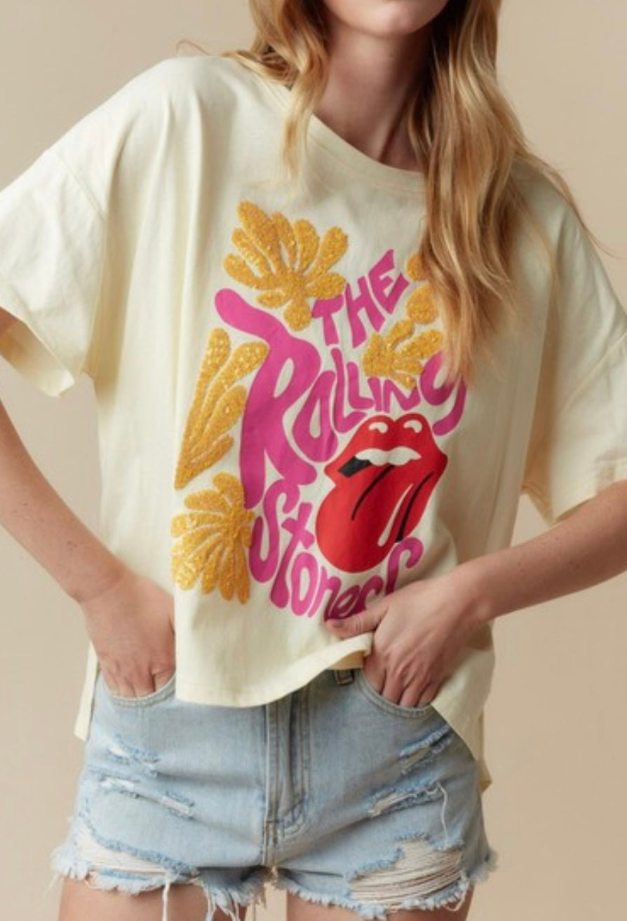 NEW! Rolling Stones Sequin Tee