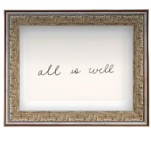 All Is Well Framed Print 10x8