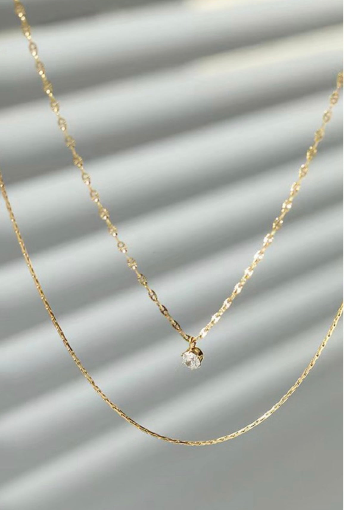 Dainty Diamond Layered Necklace