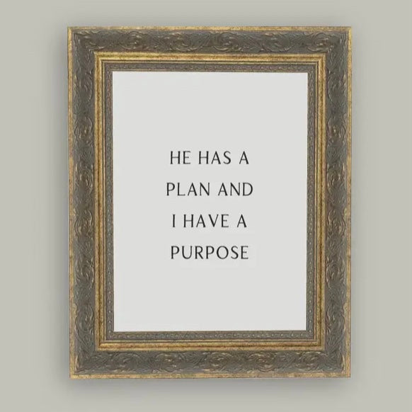 He Has A Plan Framed Print 8x10