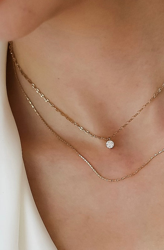 Dainty Diamond Layered Necklace