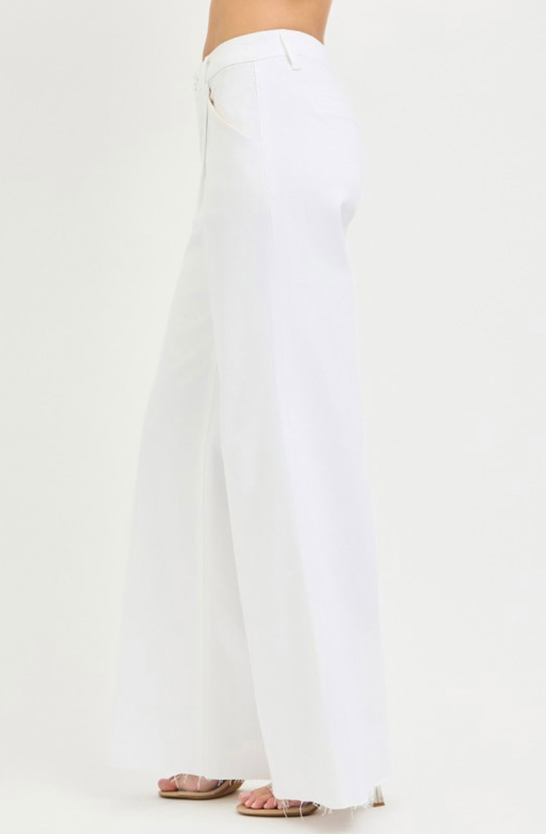 Naomi Pleated White Trouser Pant by Risen