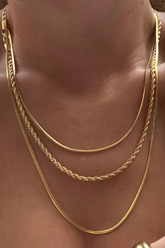 Three Layered Chain Necklace