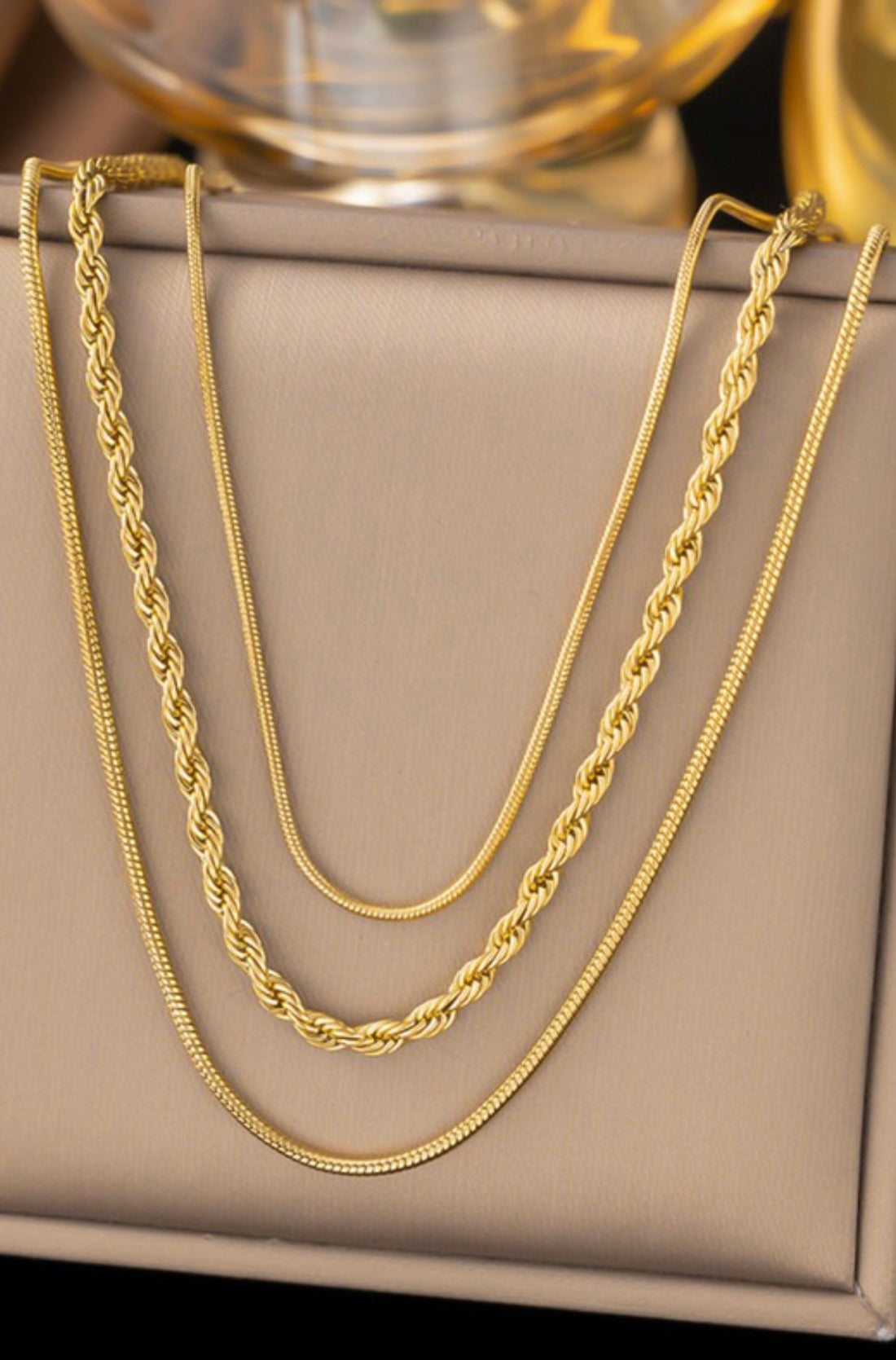 Three Layered Chain Necklace