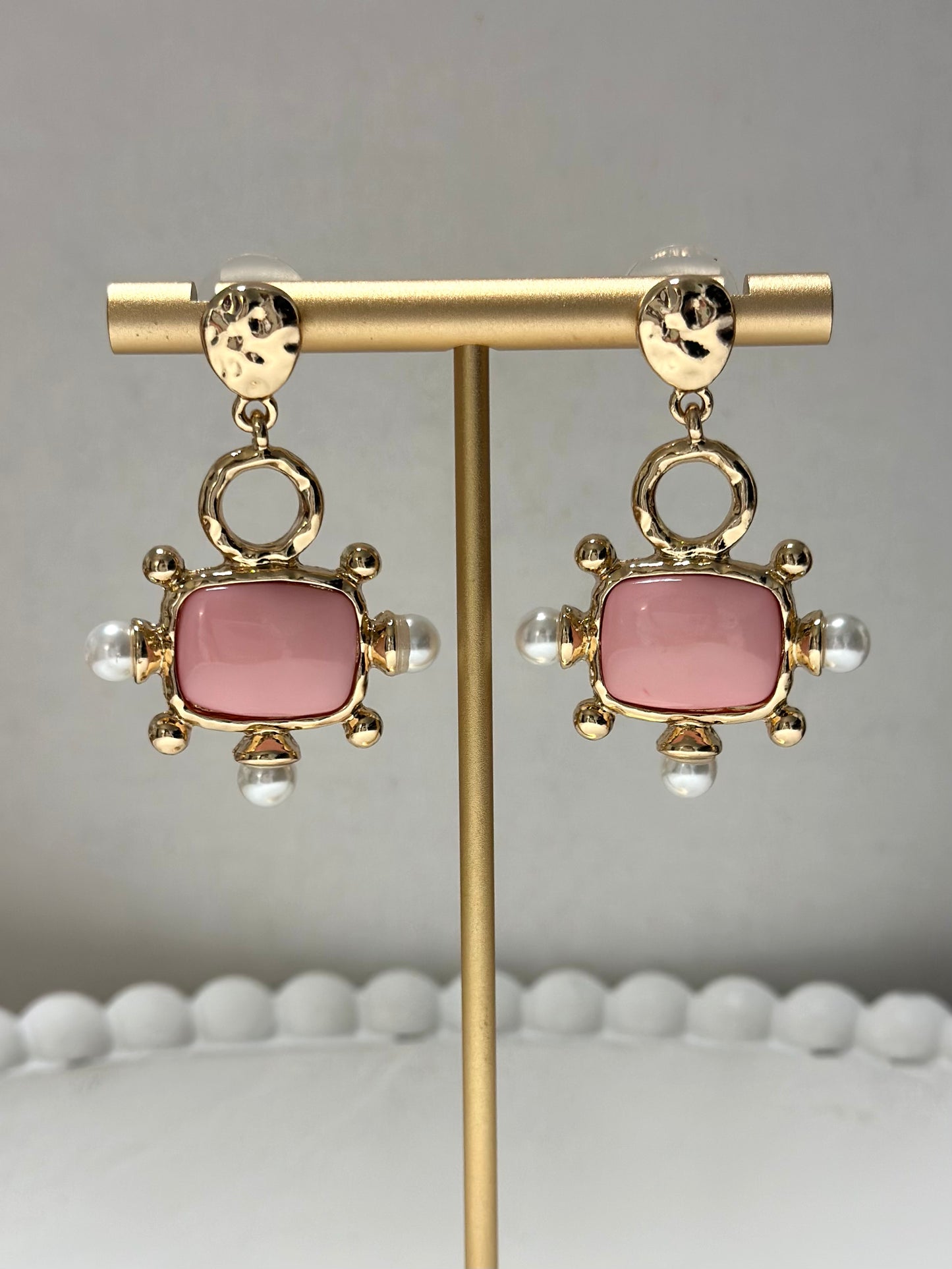 Pink n' Pearl Earrings