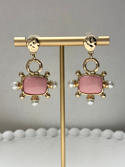 Pink n' Pearl Earrings