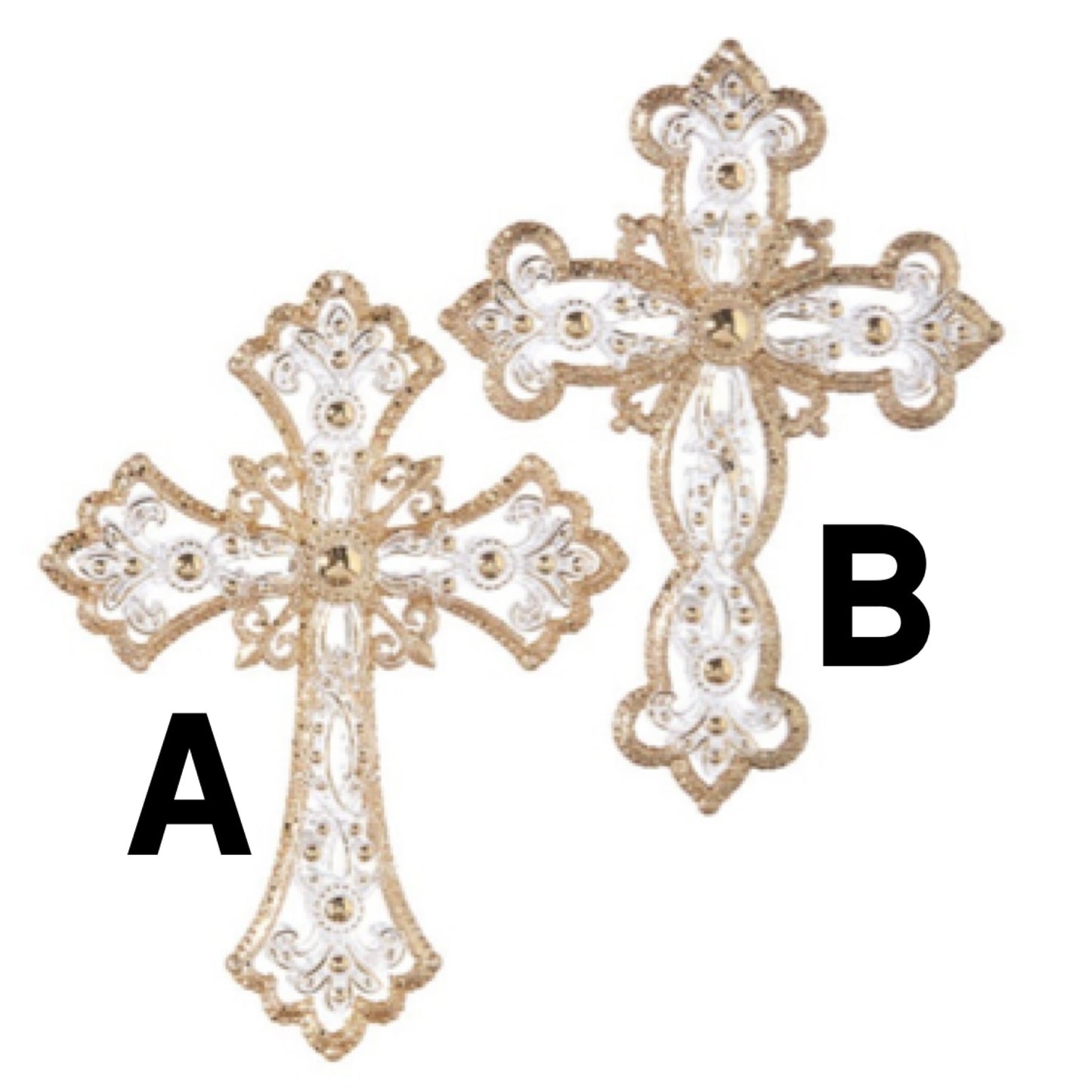 Jeweled Cross Ornament