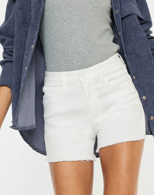 KanCan Sugar White Denim Shorts